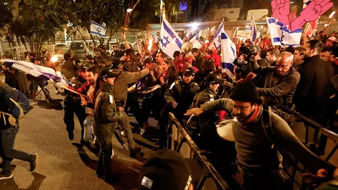 مواجهات سابقة بين محتجين والشرطة الإسرائيلية في تل أبيب